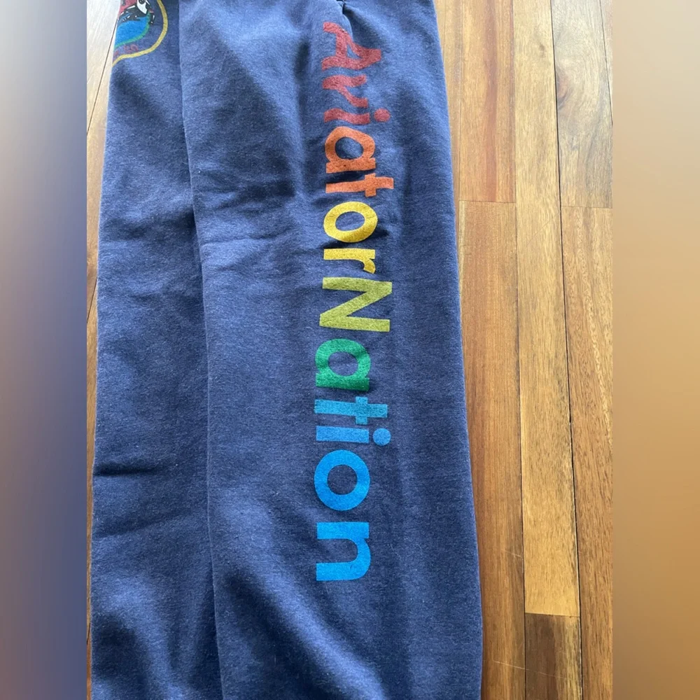 AVIATOR NATION sweatpants aspen Colorado logo blue - Picture 5 of 13